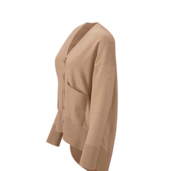 CAbi B-Sided Cardigan XS Camel Tan Lightweight Button Front Sweater - Picture 2 of 10